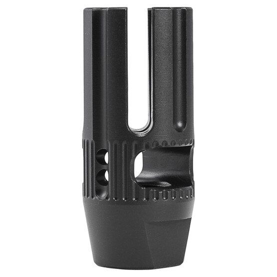 Mission First Tactical 3-Prong ported muzzle brake effectively reduces felt recoil, muzzle climb, and flash.